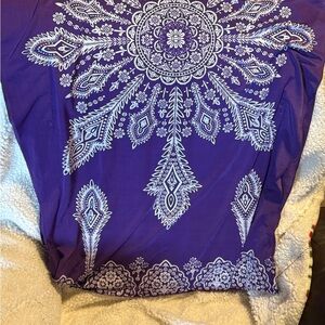 Exist Purple and White Swim Coverup